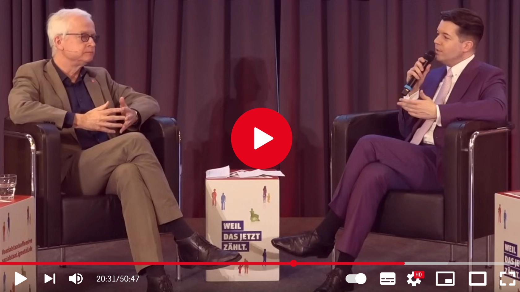 Hans-Jürgen Urban diskutiert mit Wolfgang M. Schmitt über die Zukunft des Sozialstaats