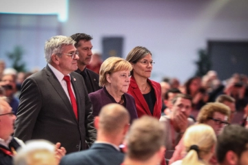 Angela Merkel auf dem Gewerkschaftstag der IG Metall in Nürnberg