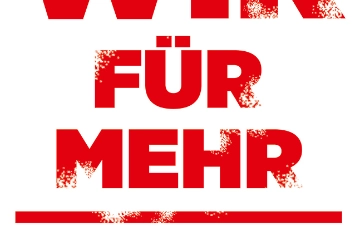 Wir für mehr. Tarifrunde 2015. Banner zur Tarifrunde 2015 (220 x 320 Pixel)