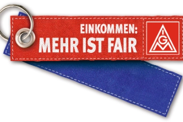 Einkommen: Mehr ist fair - Stofflabel zur Textil-Tarifrunde 2012, Blanko (ohne Textil-Tarifrunde 2012)