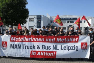 Metallerinnen und Metaller kämpfen um jeden Standort bei MAN