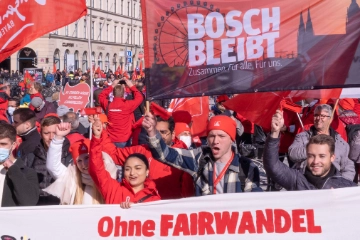 Kampf gegen Schließung bei Bosch in München