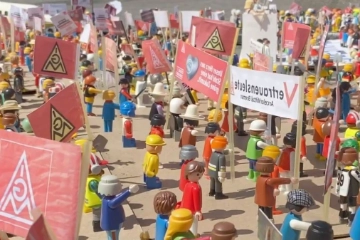 Stahl-Demo zu Corona-Bedingungen