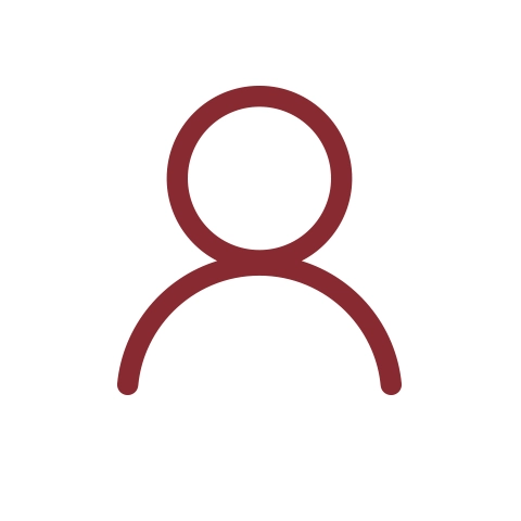 Kontakt Icon dunkelrot. Für den Fall, dass kein Bild der Person eingestellt werden soll oder kann.