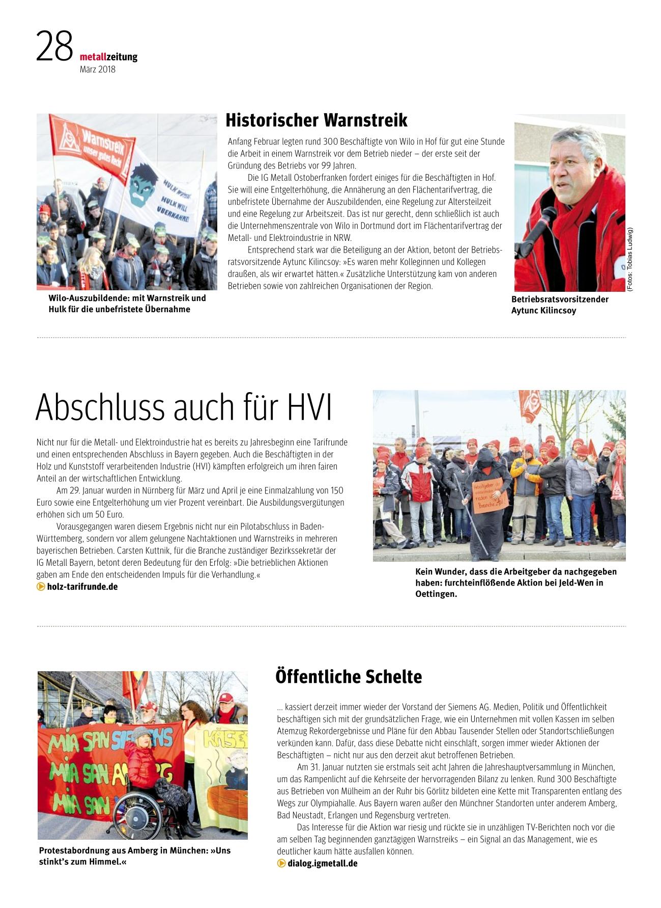 metallzeitung - Regionalseiten Bayern März 2018