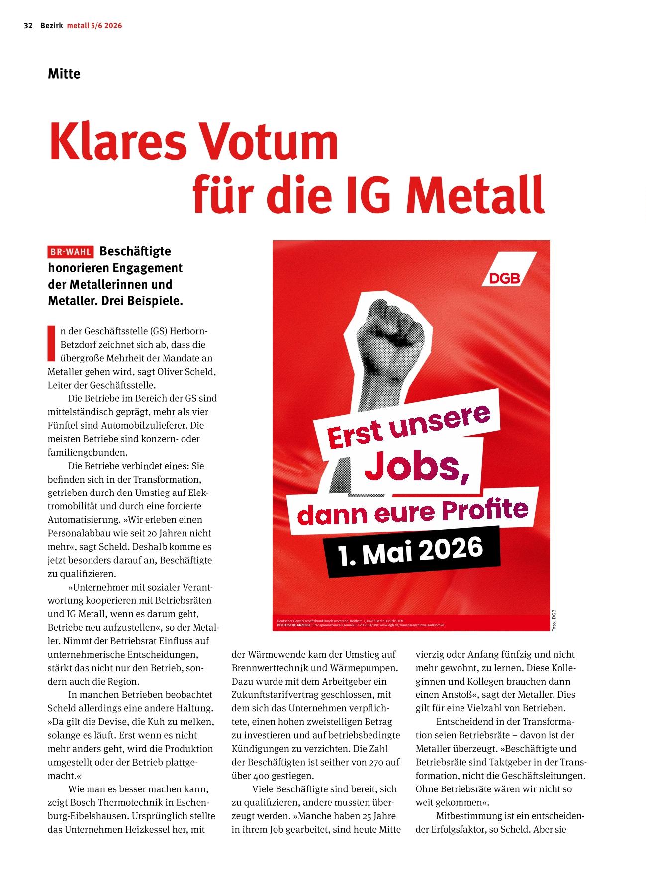 metall - Regionalseiten Mitte Mai/Juni 2026