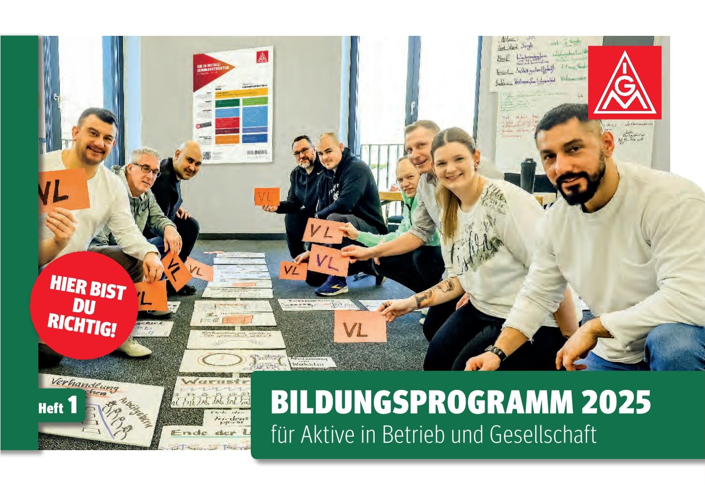 Bildungsprogramm 2025 für Aktive in Betrieb und Gesellschaft