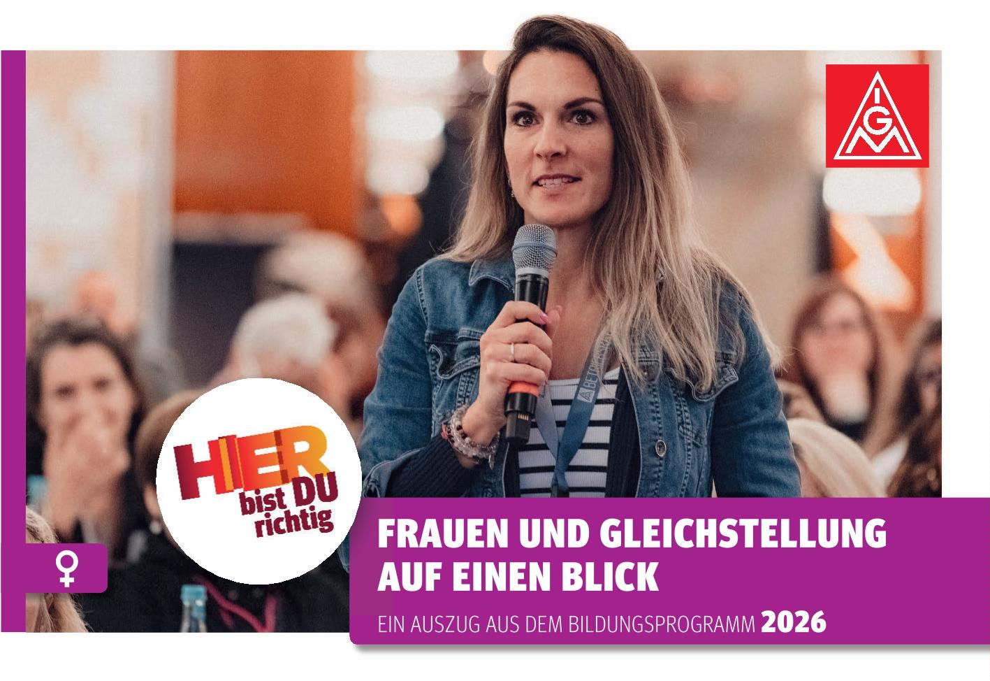 Frauen und Gleichstellung auf einen Blick - Ein Auszug aus dem Bildungsprogramm 2026
