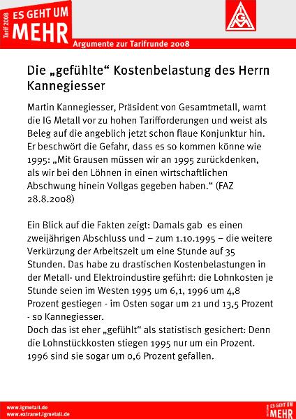 Die gefühlte Kostenbelastung des Herrn Kannegiesser
