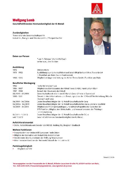 Lebenslauf Wolfgang Lemb