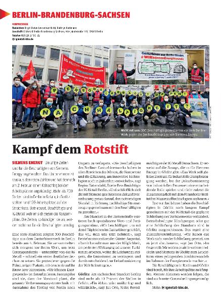 metallzeitung - Regionalseiten Berlin-Brandenburg-Sachsen März 2021