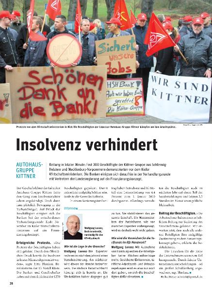 metallzeitung - Regionalseiten Küste Januar 2010
