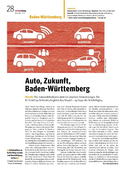 metallzeitung - Regionalseiten Baden-Württemberg Dezember 2016