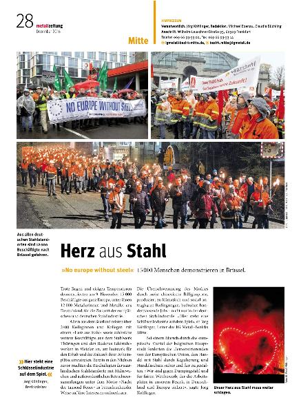 metallzeitung - Regionalseiten Mitte Dezember 2016