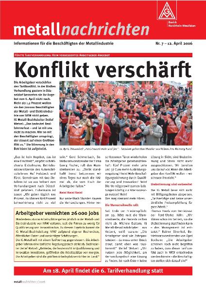 Bezirk NRW: Konflikt verschärft, Nr. 7 - 12.04.2006