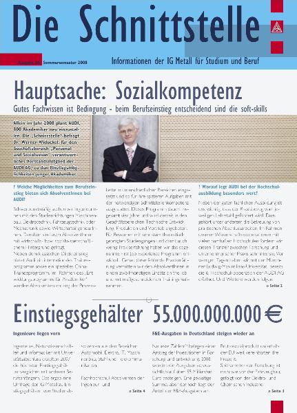 Die Schnittstelle - Informationen der IG Metall für Studium und Beruf, Nr. 4