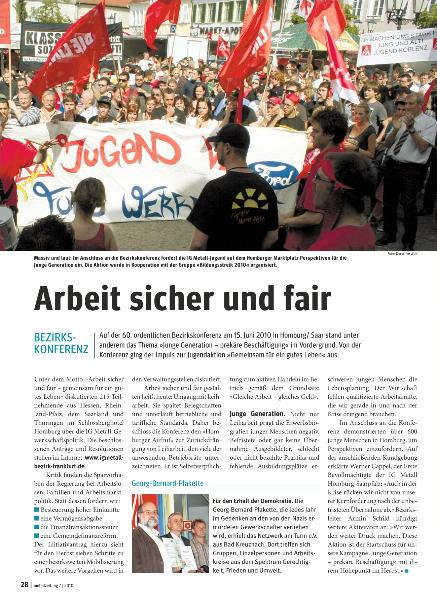 metallzeitung - Regionalseiten Frankfurt Juli 2010