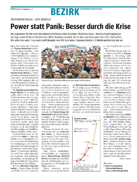 metallzeitung - Regionalseiten Nordrhein-Westfalen April 2009