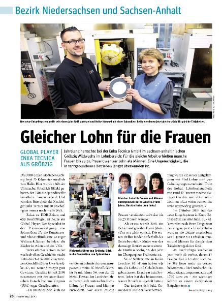 metallzeitung - Regionalseiten Niedersachsen und Sachsen-Anhalt Februar 2012