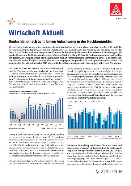 Deutschland nach acht Jahren Aufschwung in der Hochkonjunktur
