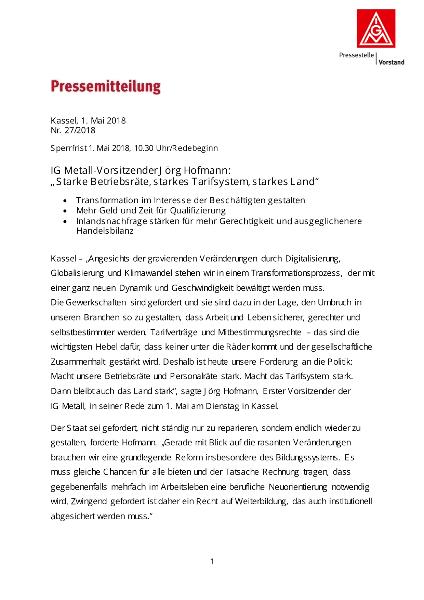 PM Hofmann, 1. Mai, Kassel