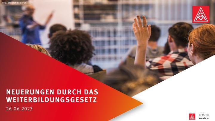 Aktueller Stand beim Weiterbildungsgesetz
