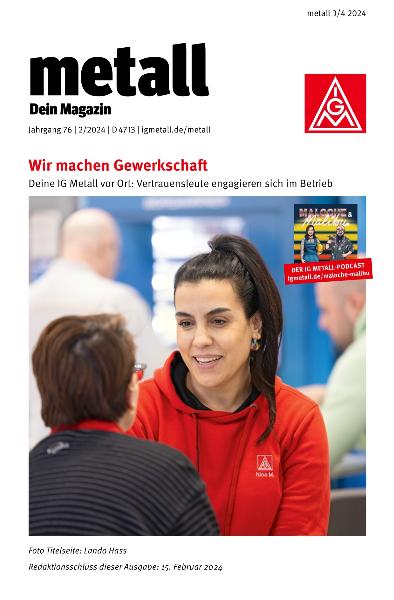 metall. Dein Magazin, März/April 2024 (barrierefreie Ausgabe)