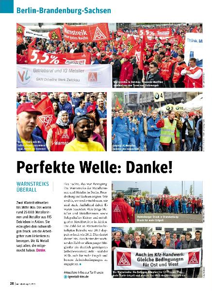 metallzeitung - Regionalseiten Berlin-Brandenburg-Sachsen Juni 2013