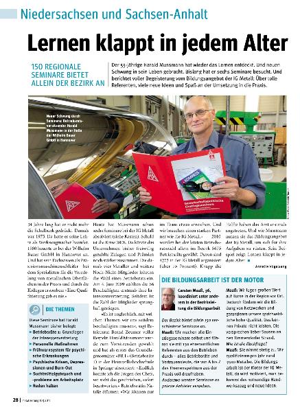 metallzeitung - Regionalseiten Niedersachsen und Sachsen-Anhalt Oktober 2011