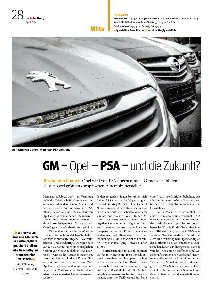 metallzeitung - Regionalseiten Mitte April 2017