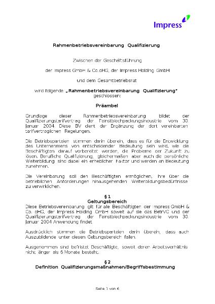 Persönliche Weiterbildung: Impress GmbH & Co. OHG Cuxhaven