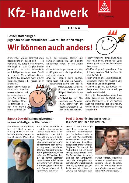 Handwerk KfZ Tarifrunde Flugblatt 10/2005
