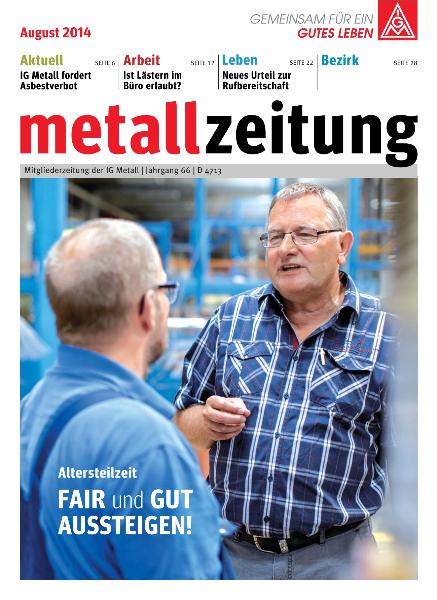 metallzeitung August 2014