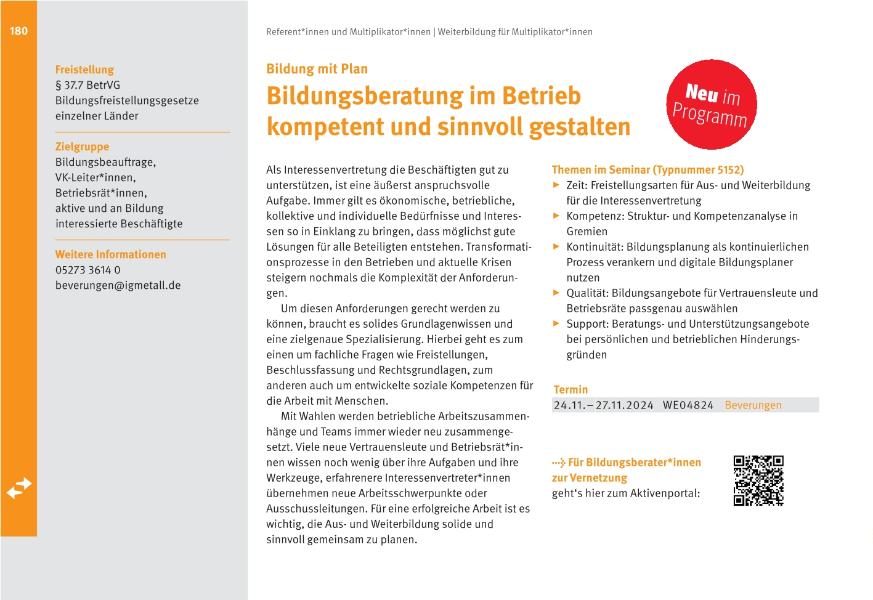 Bildung mit Plan - Bildungsberatung im Betrieb kompetent und sinnvoll gestalten