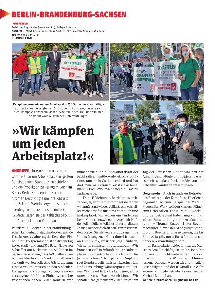 metallzeitung - Regionalseiten Berlin-Brandenburg-Sachsen November 2020