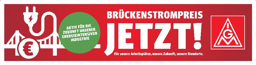 Tragebanner Brückenstrompreis JETZT!