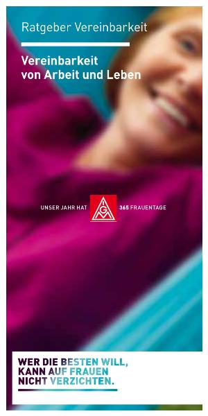 Ratgeber Vereinbarkeit Vereinbarkeit von Arbeit und Leben