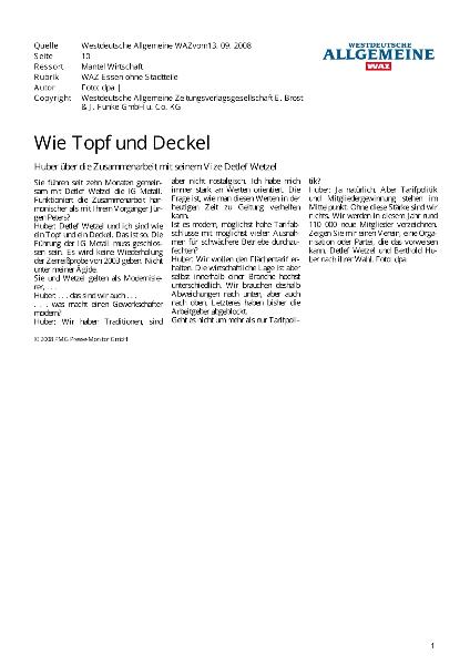 Wie Topf und Deckel