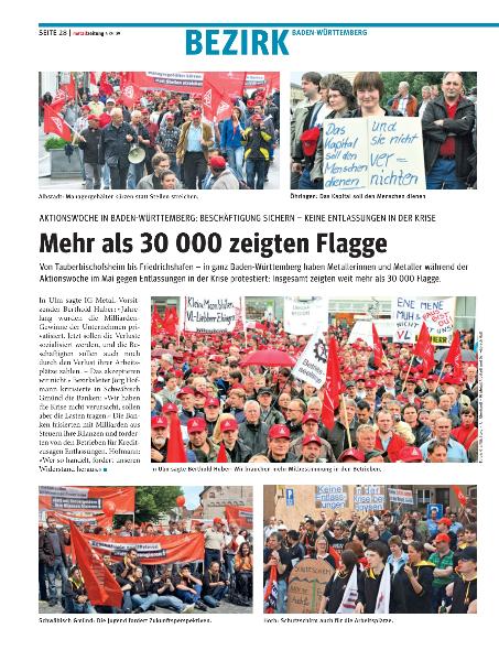 metallzeitung - Regionalseiten Baden-Württemberg Juni 2009