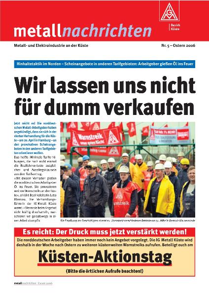 Bezirk Küste: Wir lassen uns nicht für dumm verkaufen, Nr. 5 - Ostern 2006