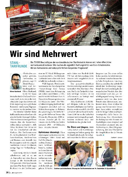 metallzeitung - Regionalseiten Nordrhein-Westfalen Oktober 2011