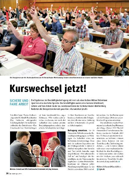 metallzeitung - Regionalseiten Baden-Württemberg August 2013