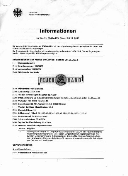 Information des Deutschen Patent- und Markenamtes
