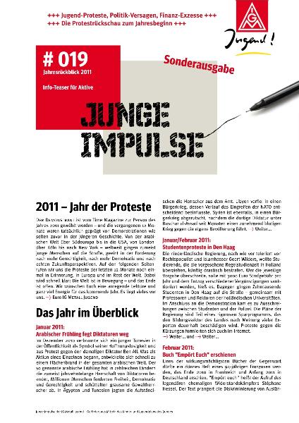 Junge Impulse, Ausgabe 19 (12/2011) - Sonderausgabe