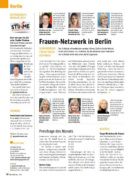 metallzeitung - Regionalseiten Berlin-Brandenburg-Sachsen März 2014
