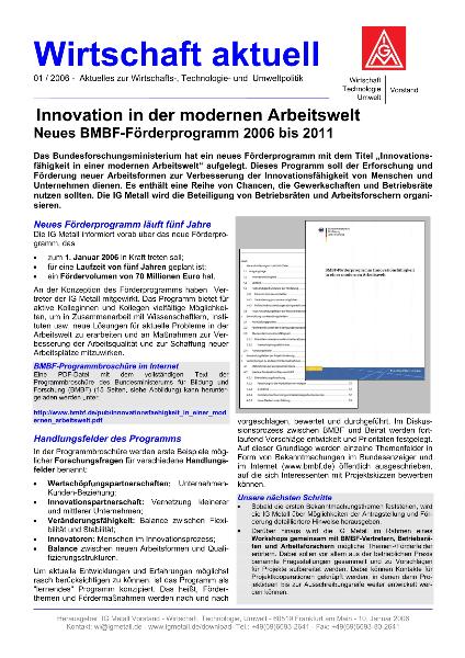 Wirtschaft aktuell 01/2006