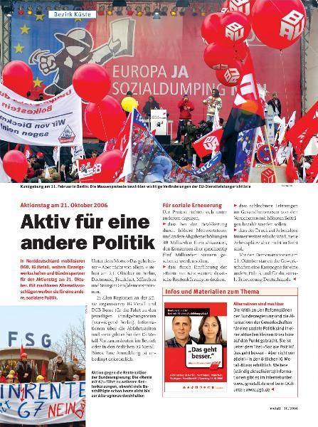 metall-Regionalseiten Küste Oktober 2006