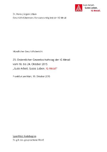 Mündlicher Geschäftsbericht_Dr. Hans-Jürgen Urban_GWT 2015