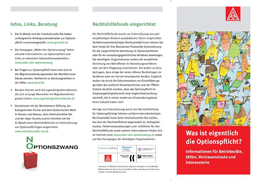 Was ist eigentlich die Optionspflicht? Informationen für Betriebsräte, JAVis, Vertrauensleute und Interessierte