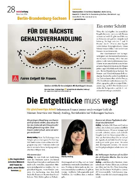 metallzeitung - Regionalseiten Berlin-Brandenburg-Sachsen November 2016